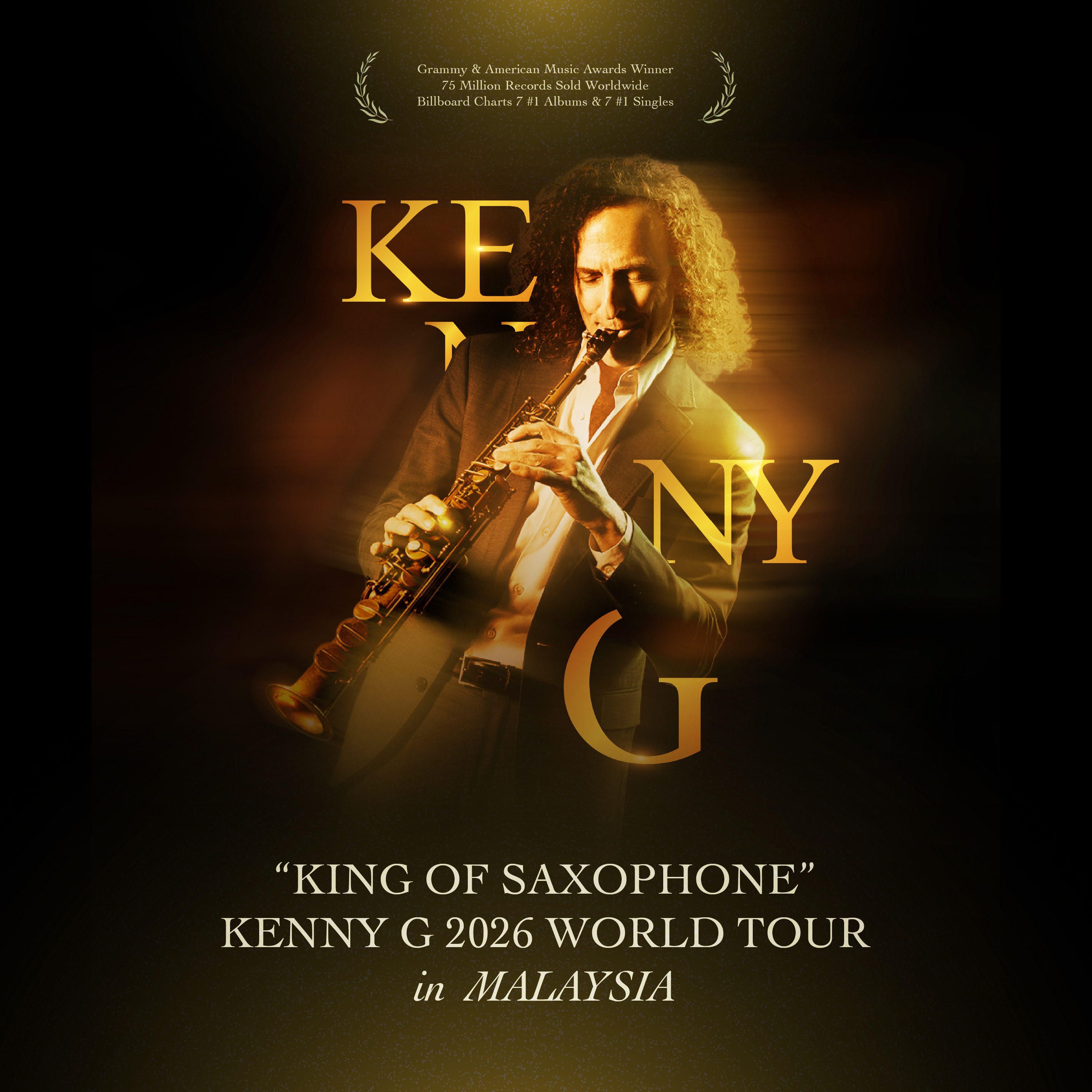  “萨克斯之王” Kenny G 2026 全球巡回演唱会 — 马来西亚站