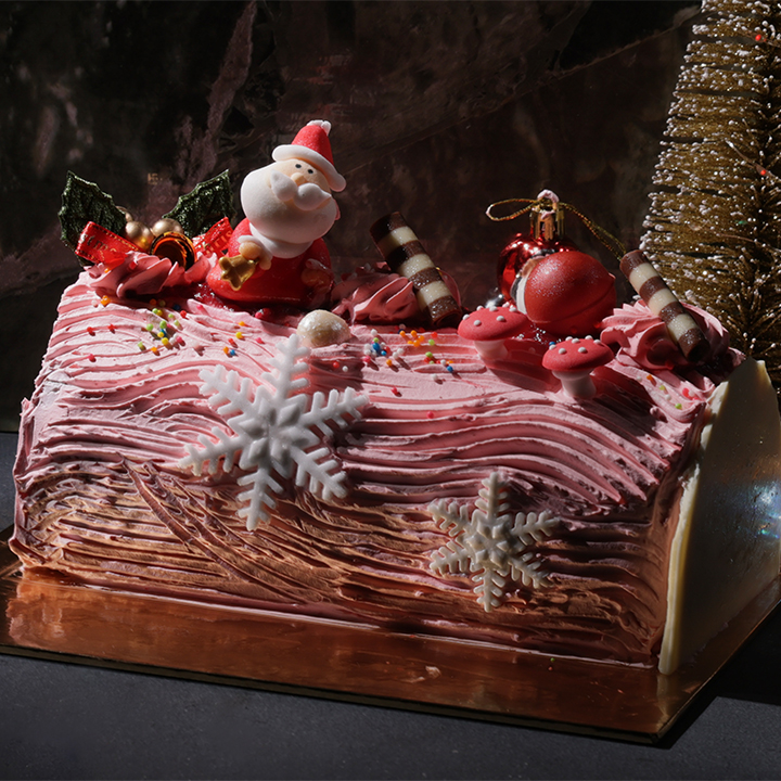 Chocolate Raspberry Christmas Yule Log