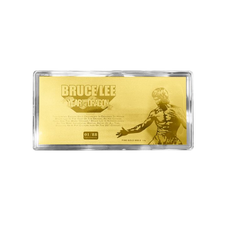 Bruce Lee Limited Edition 999 Fine Gold Cert