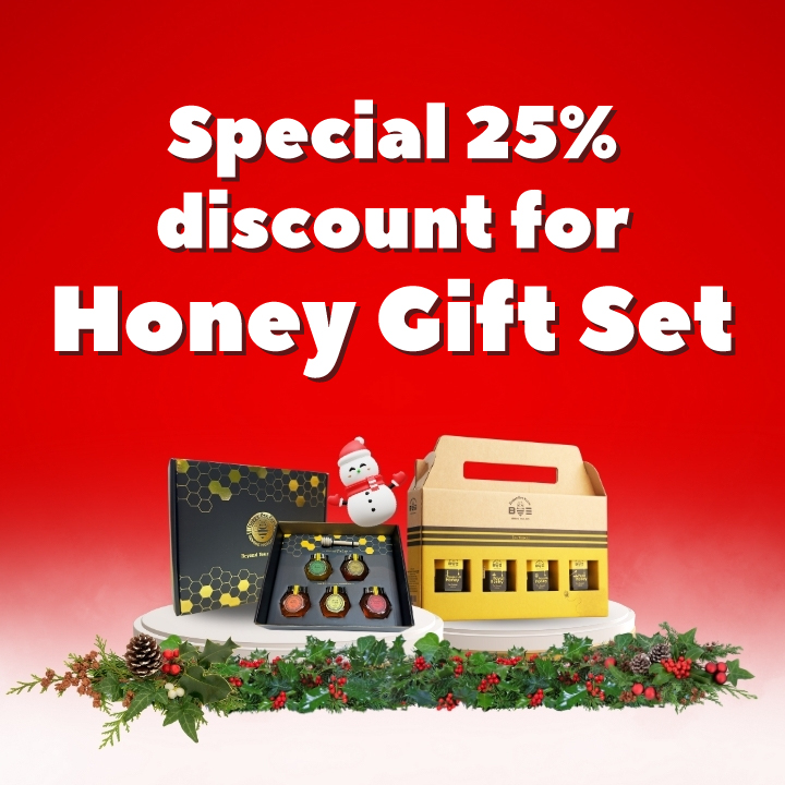 Special 25% discount for Honey Gift Set at Happy Bee Farm 