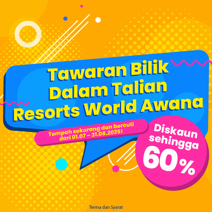 Dapatkan penginapan di Resorts World Awana dengan harga terendah apabila anda tempah dalam talian. Diskaun sehingga 60% tersedia untuk anda!